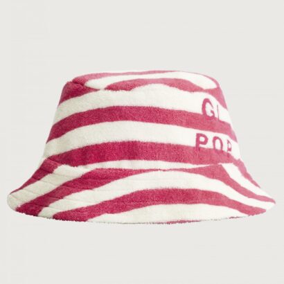 Gray Label Little Label Lovers POP Baby Terry Bucket Hat GOTS Cherry Cream Stripes