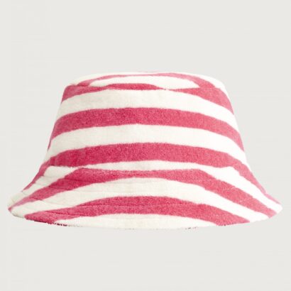 Gray Label Little Label Lovers POP Baby Terry Bucket Hat GOTS Cherry Cream Stripes