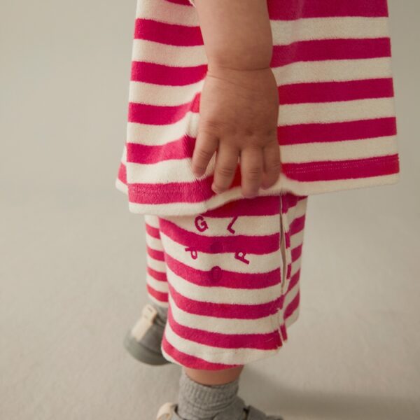 Gray Label Little Label Lovers POP Terry Shorts Goys Cherry Cream Stripes Kids Girls Boys