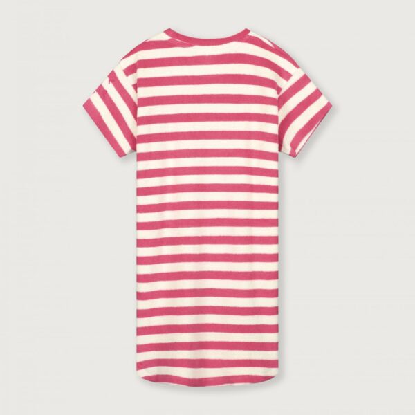 Gray Label Little Label Lovers POP Terry Oversized Tee Dress GOTS Cherry Cream Stripes Kids