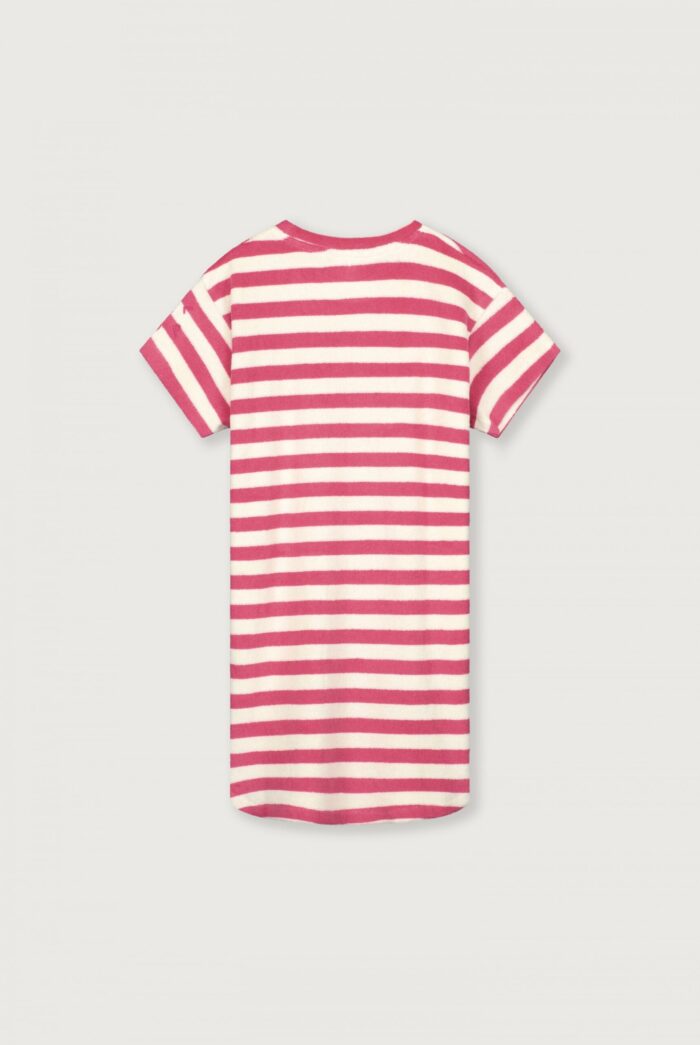 Gray Label Little Label Lovers POP Terry Oversized Tee Dress GOTS Cherry Cream Stripes Kids