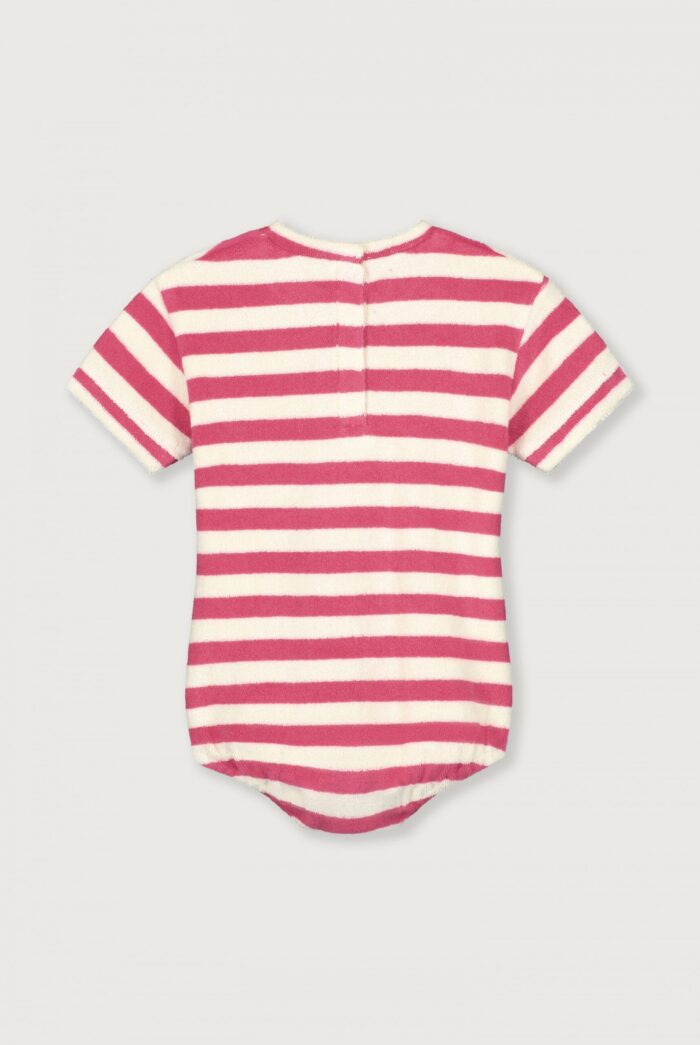 Gray Label Little Label Lovers POP Terry Baby Suit Gots Cherry Cream Stripes Kids Girls Boys