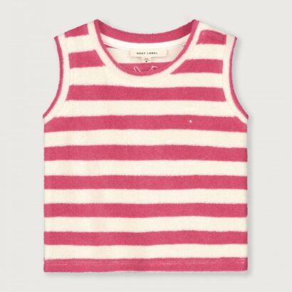 Gray Label Little Label Lovers POP Terry Tank Top GOTS Cherry Off White Kids Girls