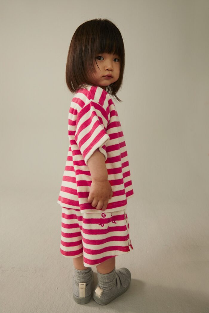 Gray Label Little Label Lovers POP Terry Oversized Tee GOTS Cherry Cream Kids