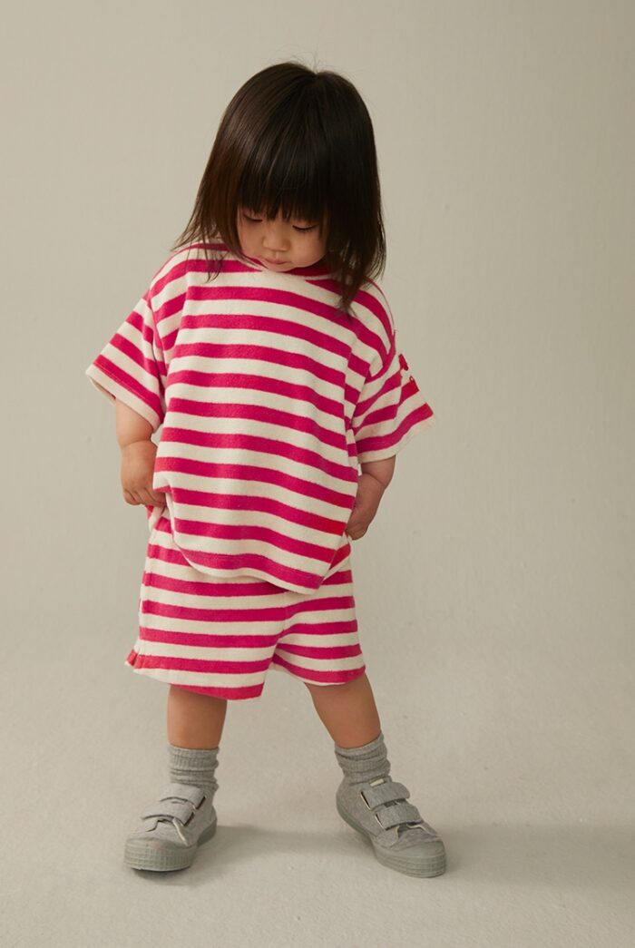 Gray Label Little Label Lovers POP Terry Oversized Tee GOTS Cherry Cream Kids