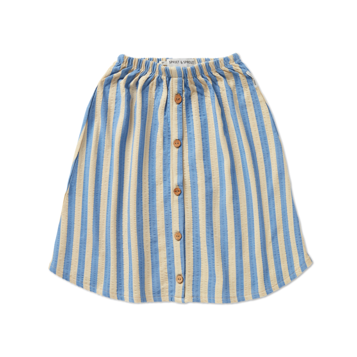 Sproet & Sprout Little Label Lovers Midi Skirt Stripes Sesame Blue Girls Kids