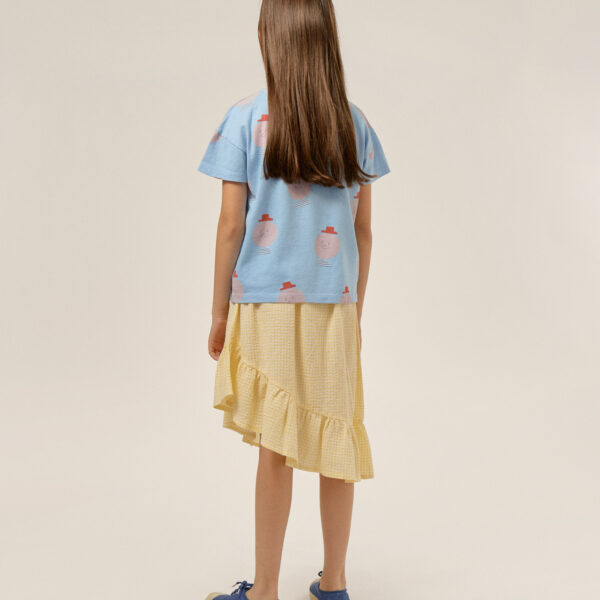The Campamento Little Label Lovers Mr Happy Man Allover Tshirt Blue Kids Girls Boys