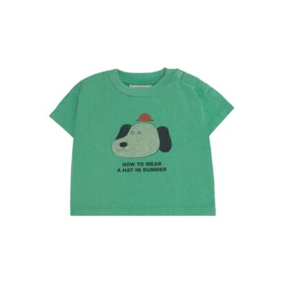 The Campamento Little Label Lovers Dogs Kids Tee Shirt Green Print