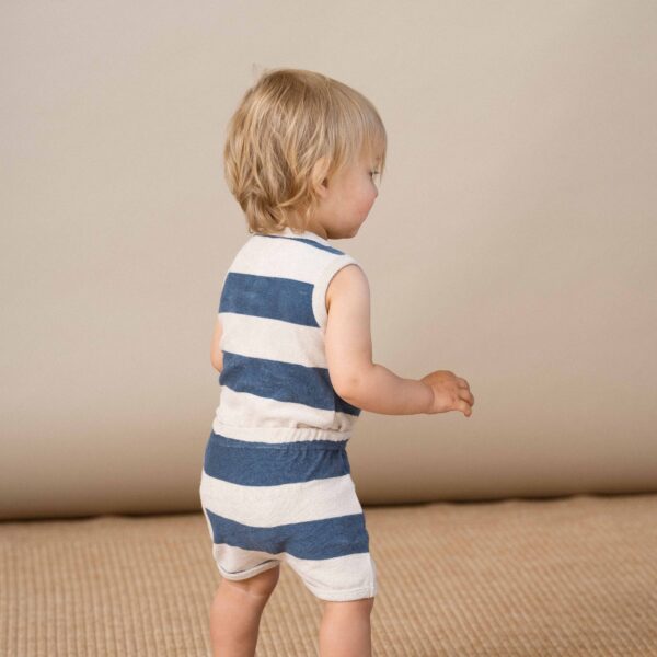 House of Jamie Little Label Lovers Baby Boys Shorts Indigo Stripes Blue Trousers Kids