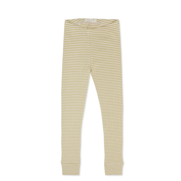 Phil&Phae Little Label Lovers Rib Leggings Trousers Soft Matcha Stripes White Green Black Detail Kids Baby Boys Girls