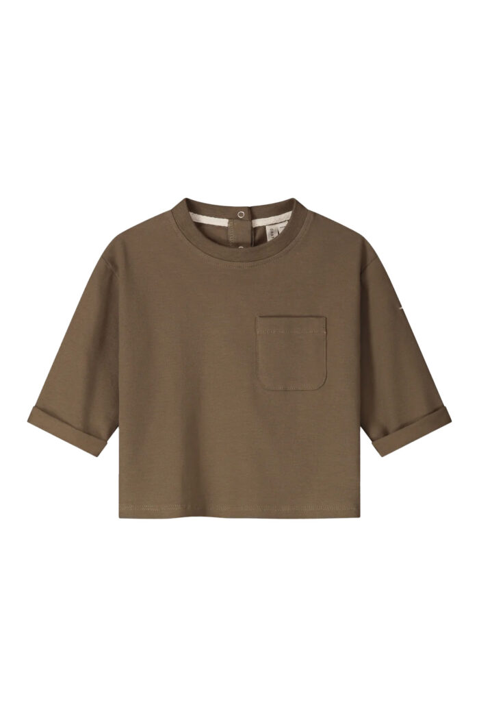 Gray Label – Baby L/S Pocket Tee GOTS | woody/cream