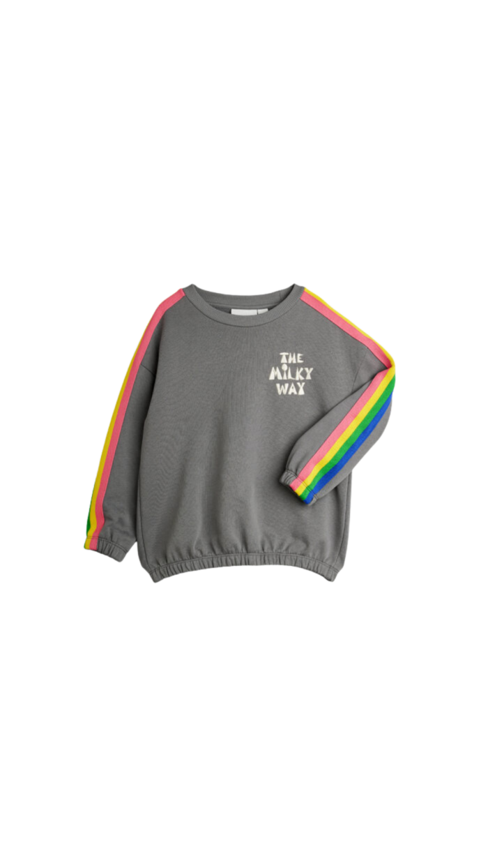 Mini Rodini – The Milky Way Rainbow Sweatshirt | grey
