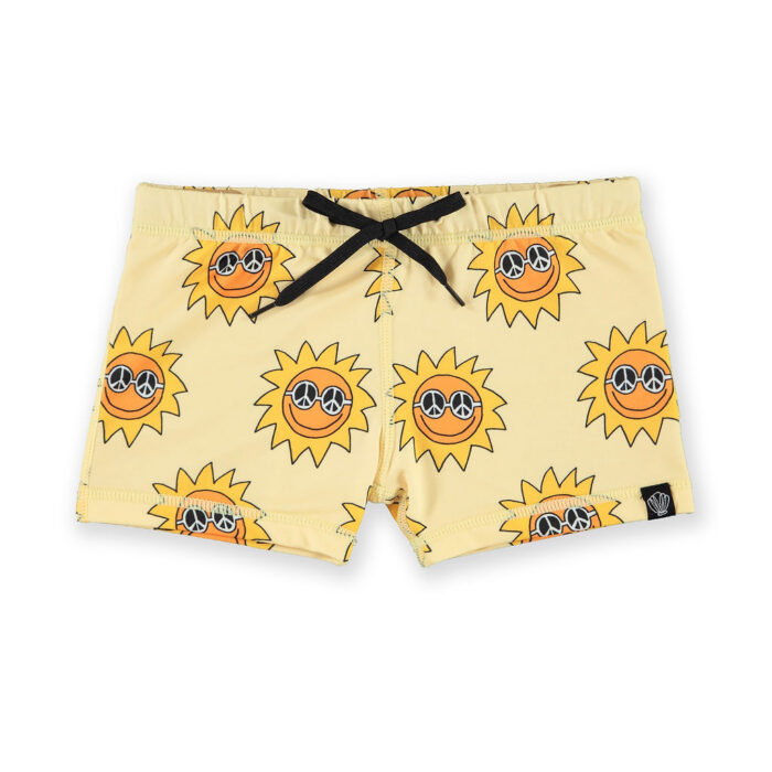 Beach & Bandits – SPREAD PEACE SWIMSHORT | yellow