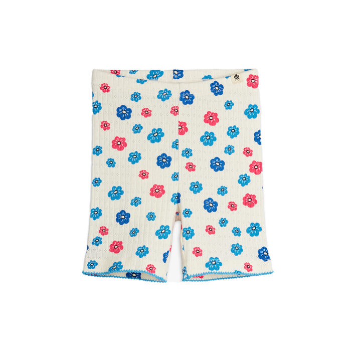 Mini Rodini – Flowers pointelle bike shorts | multi