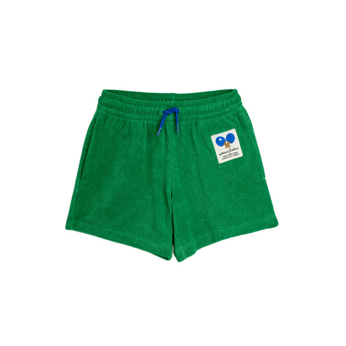 Mini Rodini – Table tennis patch terry shorts | green