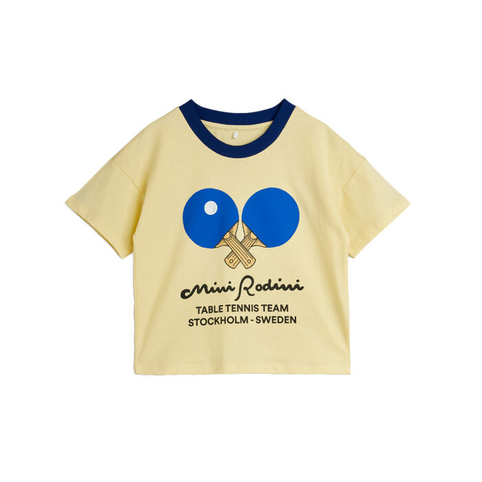 Mini Rodini – Table tennis rib ss tee | yellow