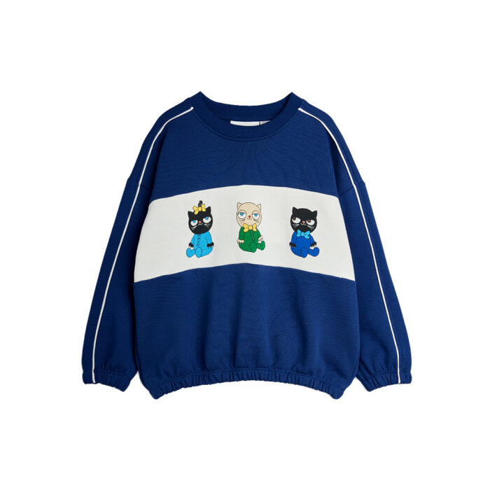 Mini Rodini – Minibabies panel sweatshirt | blue